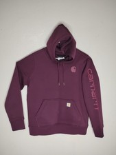 Carhartt Women's Clarksburg Relaxed Fit Fleece Lined Logo Hoodie - Medium  picture