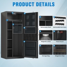 20-25 Large Fingerprint Gun Safe with Removable Shelf for Rifles Unassembled picture