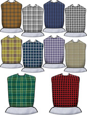Janmercy 10 Pcs Adult Bibs Washable Waterproof Crumb Catcher, 35X18 Inch picture