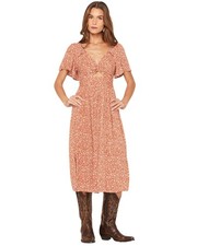 Angie Women's Floral Print Front Twist Midi Dress - C4DII-A801 picture