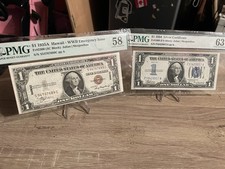 1935A Hawaiian $1 Dollar Bill & 1934 $1 Dollar Bill ((FUNNYBACK)) picture