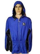 Rare Vintage 80s Adidas Jacket Windbreaker Running Three Stripe XL Trefoil VTG picture