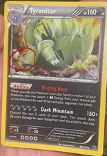 HD GALAXY SWIRL - Tyranitar 56/124 Promo Cosmos Holo BLEED ERROR ✨🌀🩸 picture