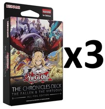Yugioh The Chronicles Deck: The Fallen & The Virtuous All-Foil 3-Deck Set picture