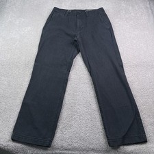 Vintage Gap Pants Mens 31x32 Grey Herringbone Surplus Straight Leg Flap Pockets picture