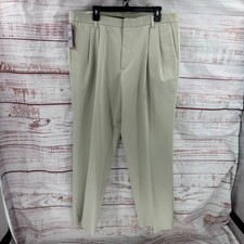 Dockers Mens Iron Free Cotton Khaki Pleated Classic Fit Pants Tan 38x32 NEW picture
