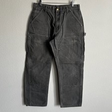 Carhartt B01 GVL gray double knee work wear carpenter pants 34x30 picture