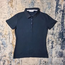 Women's Fitted Calvin Klein Golf Polo Shirt Navy picture