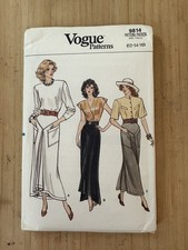 Vogue 9814 Skirt Yoked Pockets Sewing Pattern Ladies 12 14 16 UC VTG Long Draped picture