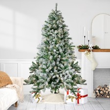 Northlight 7.5 ft Flocked Winter Fir Artificial Christmas Tree White LED Light picture