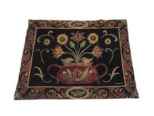 Vintage French Stunning Tapestry Flowers Tapestry Home Decor 100% Cotton 51x39 picture