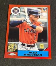 Alex Bregman 2017 Topps Chrome 30th Anniversary 1987 RED Refractor Rookie SSP /5 picture