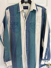RARE Wrangler Brushpopper Western Vintage Shirt 18-37 Xl picture