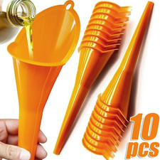 1/5/10pcs Car Long Stem Funnel Gas Oil Anti-Splash Plastic Tool - NEW picture