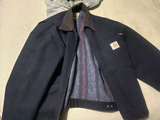 Carhartt J01 Men’s Black Lined vintage Workwear Jacket, Size 46 (46 in Chest) picture