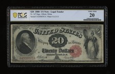 DBR 1880 $20 Legal Tender Red Seal Fr. 147 PCGS-B VF-20 Serial A4506501A picture