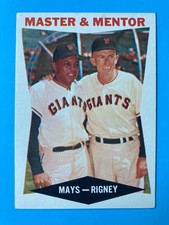 1960 topps #7 Master & Mentor Willie Mays Bill Rigney Giants VG/EX picture