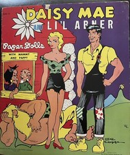 1951 ORIGINAL UNCUT Daisy Mae Li'l Abner Mammy Pappy Paper Dolls Saalfield picture