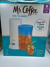 Mr Coffee Fresh Tea Iced Maker 2 Quart Pitcher Blue Automatic New Open Box READ picture