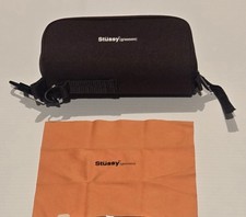 Stüssy archival nwt Hard Case Zipper Eyeglass Case vintage w/ orange microfiber picture
