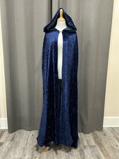 Royal Blue Medieval Nobles lined Cloak Renaissance Faire Costume Cosplay  picture