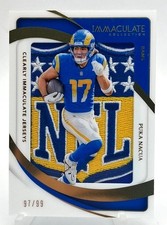 Puka Nacua 2024 Panini Immaculate Clearly Jumbo Patch NFL Shield Floating  ** picture