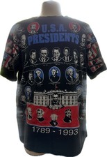 Rare Vintage 1993 Kacy USA Presidents Graphic Tee XL picture