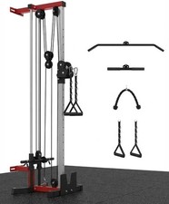 Dual Pulley Wall Mounted Cable Machine 19 Positions 400LB Home Fitness Equipment picture