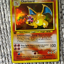 The Pokemon Company Charizard Base Set 4/102 Holo Rare EN 1999 Stage 2 120HP picture