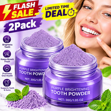 2X Purely WHITE DELUXE Teeth Whitening Powders Instant Whitening& Stain Removal picture
