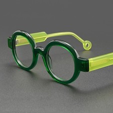Prescription Ready Vintage Two-Tone Round Full Rim Eyeglasses Frame for Women picture