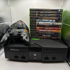 Original Microsoft Xbox Console For Parts Repair w 2 controllers/ 12 games picture