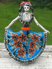 Bailarina Dancer Catrina Mini Talavera Statue 7