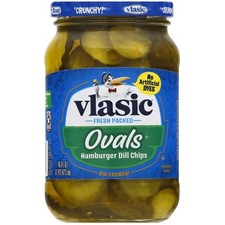 6x Vlasic Ovals Hamburger Dill Chips Pickles Sliced Burger Sauce Bulk Lot 16oz picture