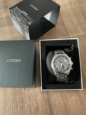 Citizen Tsuki-yomi A-T Grey Dial Titanium Men's Watch BY1010-57H Near Mint picture