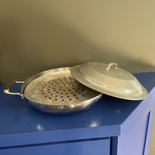 Tramontina Tri-Ply Clad 12 Inch 30 Cm Stainless Steel Pan W/ Lid & Steamer picture