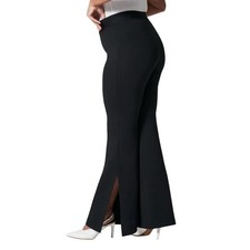 Spanx The Perfect Double Slit Pant Women's Large Split Hem Wide Leg 20543R picture