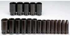 Stanley Proto J74116 19 Piece, 6 Point 1/2 Drive Deep Impact Socket Set  picture