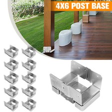 10PCS 4x6 Heavy Duty Post Base for Concrete w/ 1-inch Standoff for Pergola/Patio picture