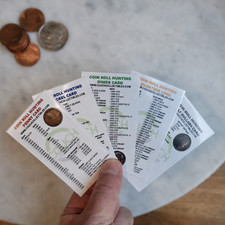 New Coin Roll Hunting Cards Laminated 2.6
