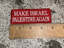 Embroidered Make Israel Palestine Again Patch Iron On and/or Sew On picture