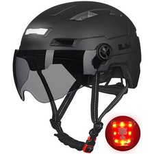 ILM Bike Cycling Helmet with USB Rechargeable LED Front and Back Light Men Women picture