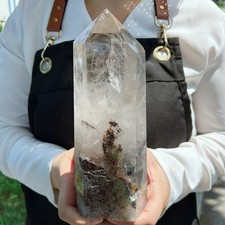 3.6LB Natural Smoky With Phantom Quartz Obelisk Crystal Wand Point Healin C2980 picture