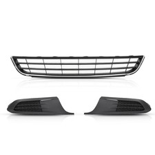 3PCS Front Bumper Lower Grille Chrome & Fog Light Bezel, VW1036120 picture