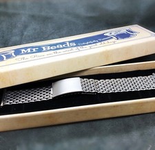 Mr.Beads 9 Row Beads of Rice Bracelet 18mm,19mm,20mm,22mm for Vintage Watch BoR picture
