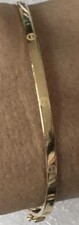 18k Gold Bangle 6 Inches, Wide 2.3mm, 1.6gr picture
