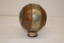 Victorian English Wood Copper / Brass Ball Ornamental Home Decor Statement Piece picture