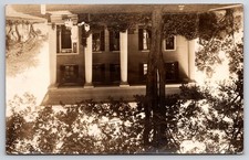 Columned House Building Real Photo Postcard picture