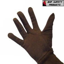 (12 Pairs) MCR Safety Brown Cotton Jersey Work Gloves, Large picture