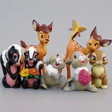 7PCS Disney Bambi Deer PVC Figure Set Rabbit Squirrel Collectible Toy Gift 2026 picture
